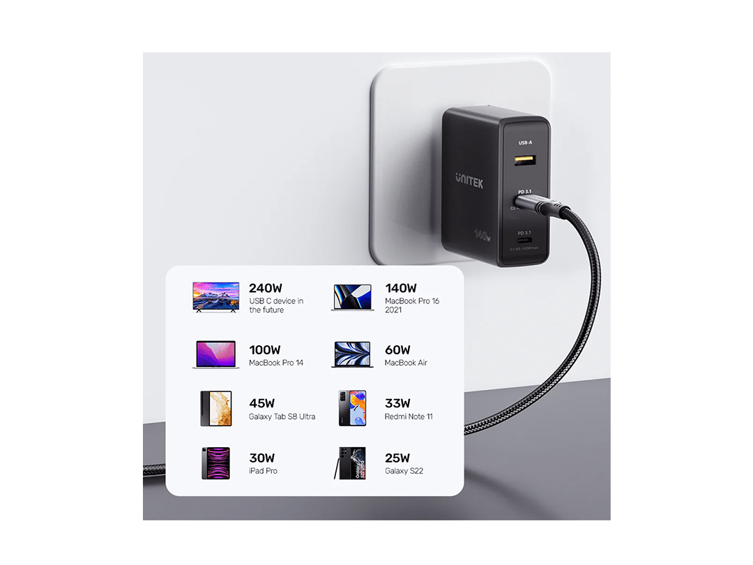 Unitek USB-C Power Delivery 3.1 Charging Cable 2M in Qatar Unitek USB-C Power Delivery 3.1 Charging Cable 2M in Qatar